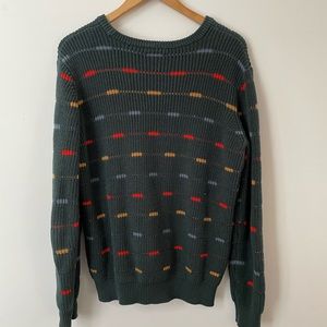 Frank & Oak Cable Stitch Sweater in Green